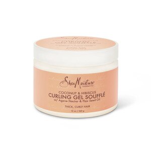 SheaMoisture Coconut & Hibiscus Curling Gel Souffle for Thick, Curly Hair, 12 OZ