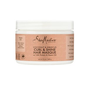 SheaMoisture Hair Mask with Shea Butter Coconut & Hibiscus for Dry Curls, 12 OZ