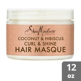 SheaMoisture Coconut & Hibiscus Curl Shine Hair Mask, 12 OZ, thumbnail image 5 of 5