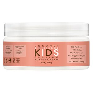 Sheamoisture Curl and Detangle Kids Hair Coconut & Hibiscus Curling Styling Cream For Definition, 6 oz