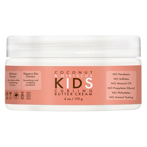  Sheamoisture Curl and Detangle Kids Hair Coconut & Hibiscus Curling Styling Cream For Definition, 6 oz 