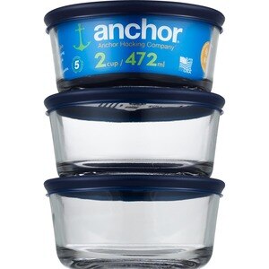 Anchor Hocking Glass Food Storage With Lid, 2 Cup , CVS