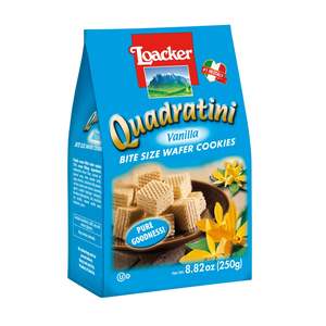 Loacker Quadratini Bite Size Wafer Cookies, 8.82 oz