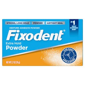 Fixodent Denture Adhesive Powder, Extra Hold, 2.7 Oz , CVS