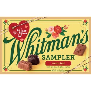 Whitman's Sampler Valentine's Assorted Chocolates, 10 OZ (22 pieces)