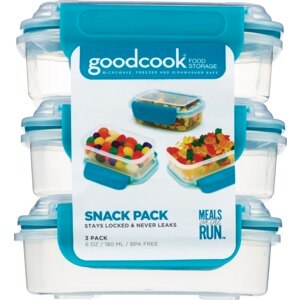  Good Cook Snack Pack Food Storage Set, 3 Pack 