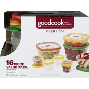food flex set of 3 flat food storage containers