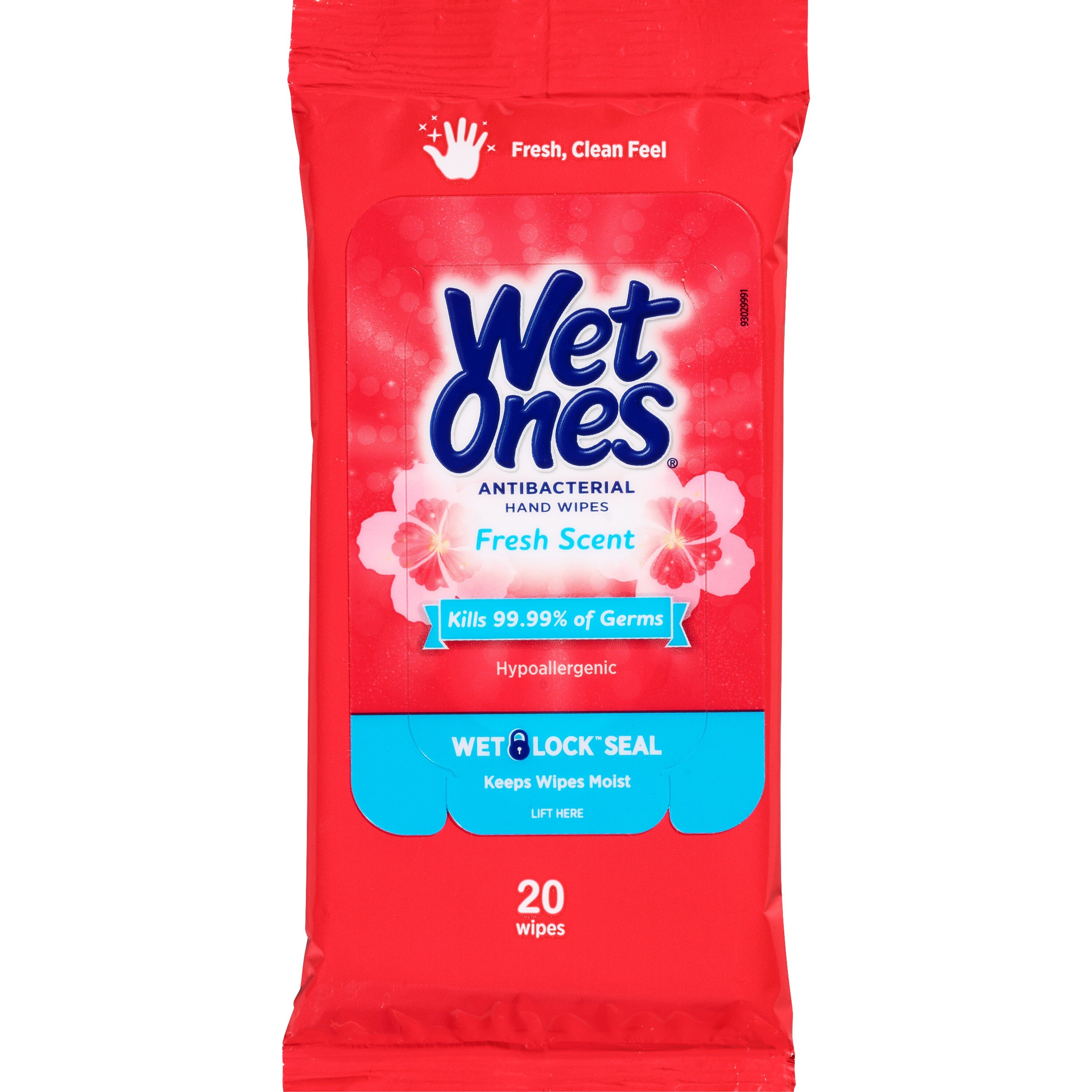 Wet Ones Hands & Face Antibacterial Wipes, Travel Pack, Fresh Scent - 20 Ct , CVS