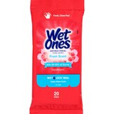 Wet Ones Hands & Face Antibacterial Wipes, Travel Pack, Fresh Scent, thumbnail image 1 of 2