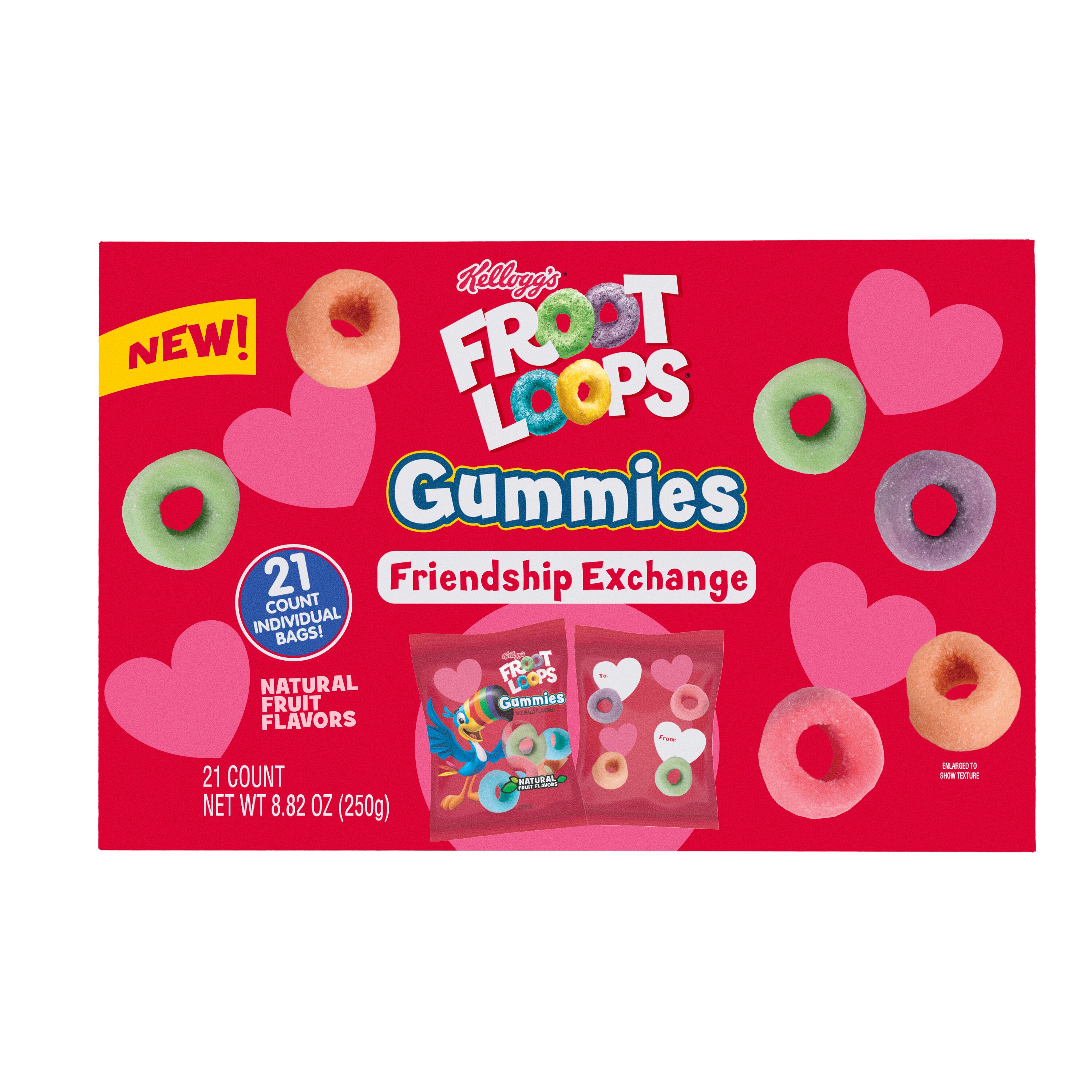 Kellogg's Valentine's Froot Loops Gummy Friendship Exchange, 21 Ct, 8.82 Oz , CVS