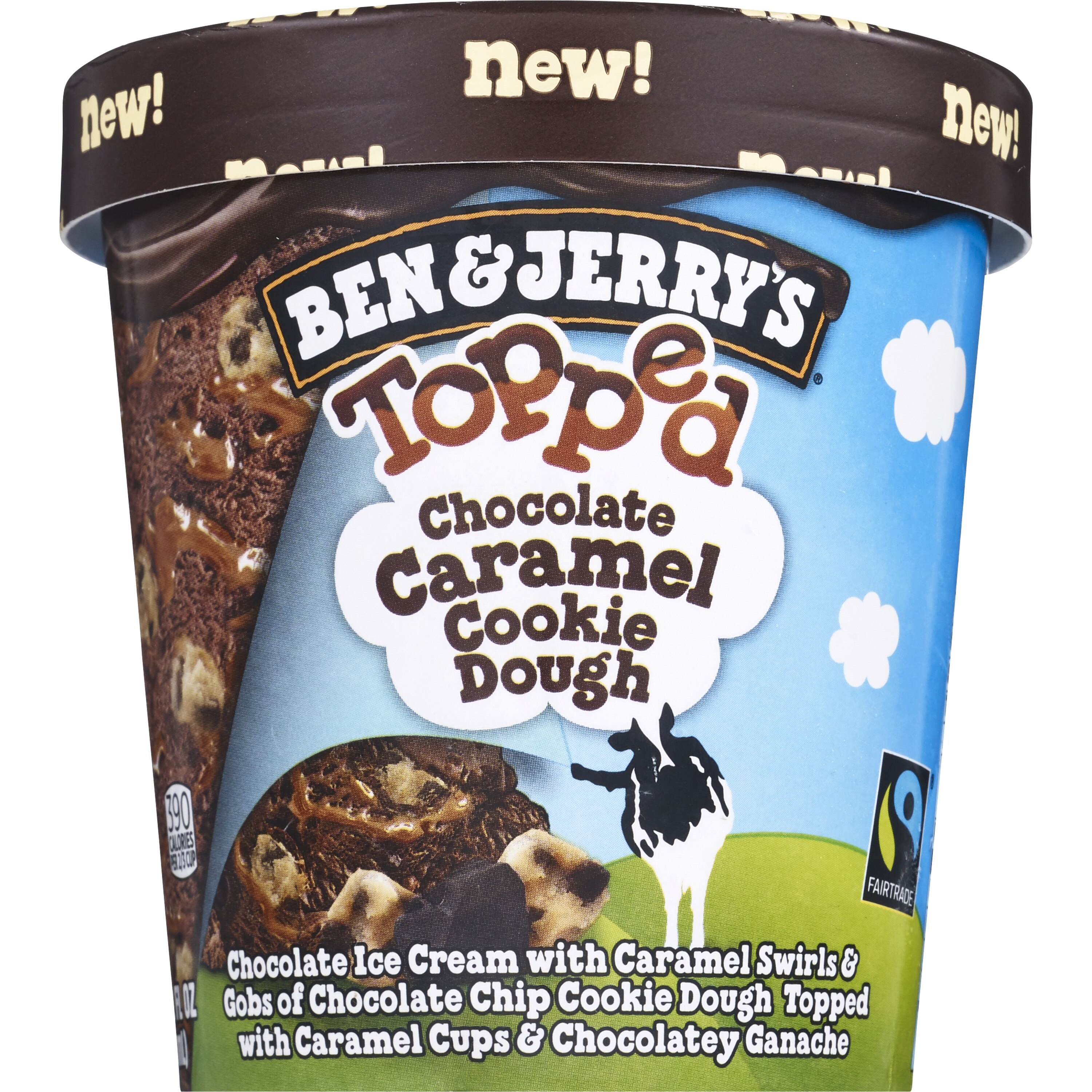 Ben & Jerry's Non-GMO Chocolate Caramel Cookie Dough Topped Ice Cream, 15.2 Oz - 16 Oz , CVS