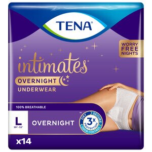 Tena Intimates Overnight Underwear Large, 14 ct