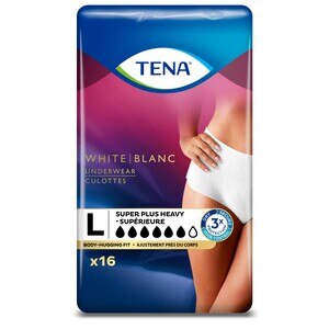 Tena Incontinence Underwear for Women, Super Plus, Large, 16 Ct