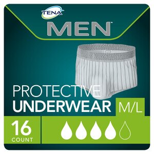 Tena - Ropa interior protectora para la incontinencia, para hombres, mediana/grande, 16 u.