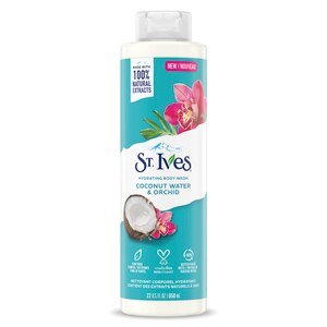 St. Ives - Gel de baño hidratante, Coconut Water & Orchid, libre de crueldad animal, 22 oz