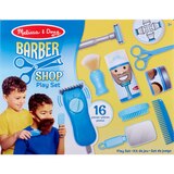Melissa & Doug Barber Shop Pretend Play Set Shaving Toy for Boys and Girls Ages 3+, thumbnail image 1 of 2
