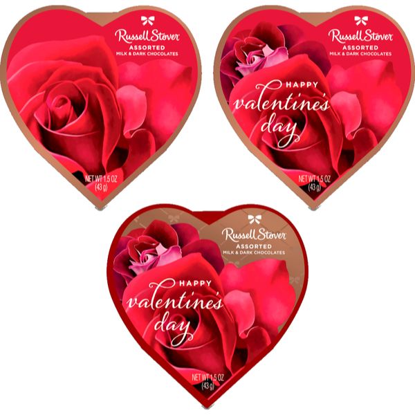Russell Stover Valentine's Day Photo Heart Chocolate Gift Box, 1.5 oz