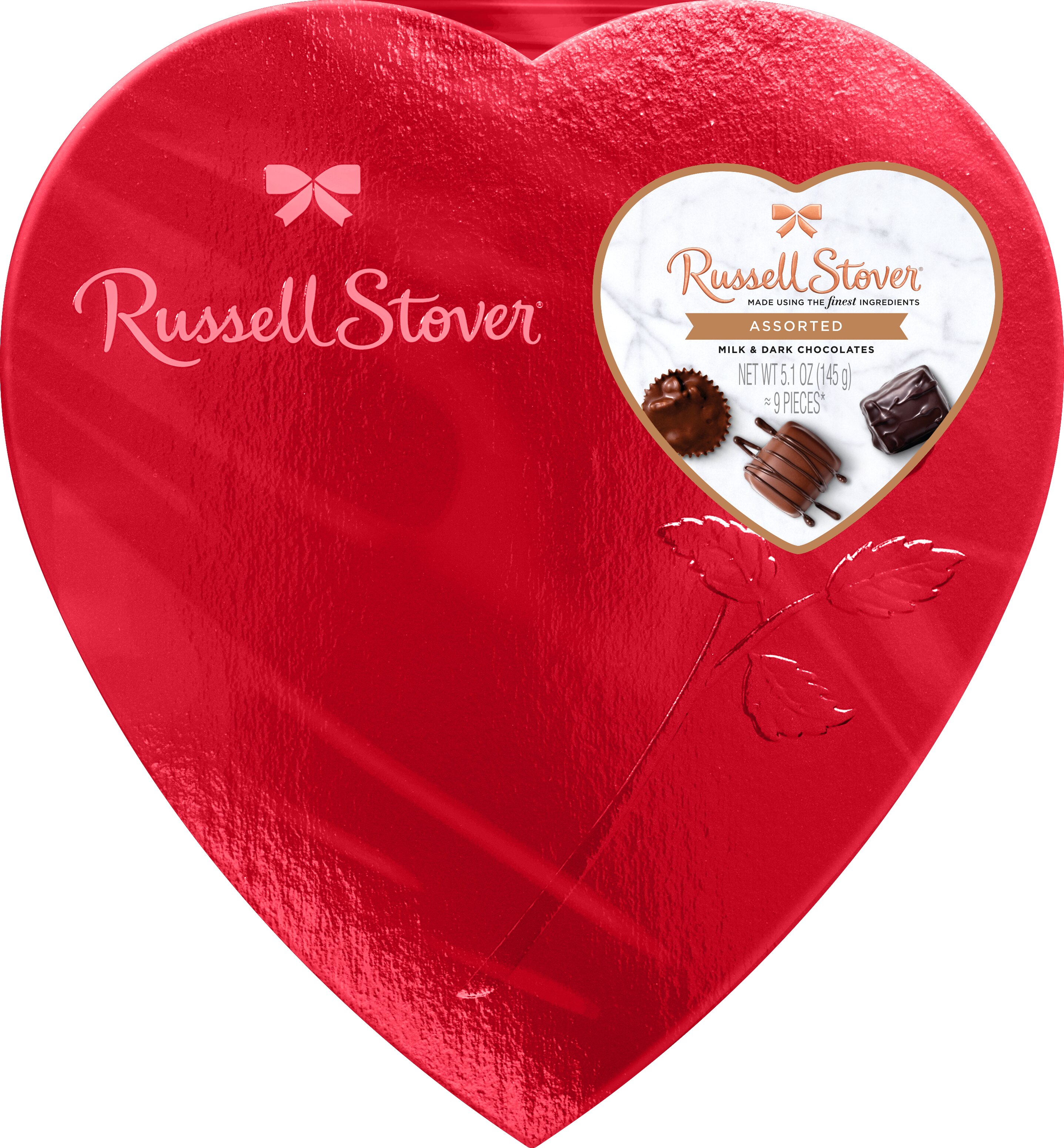 Russell Stover Chocolates Red Foil Heart, 5.1 Oz , CVS