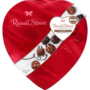 Russell Stover Red Foil Heart of Assorted Chocolates, 15.05 OZ