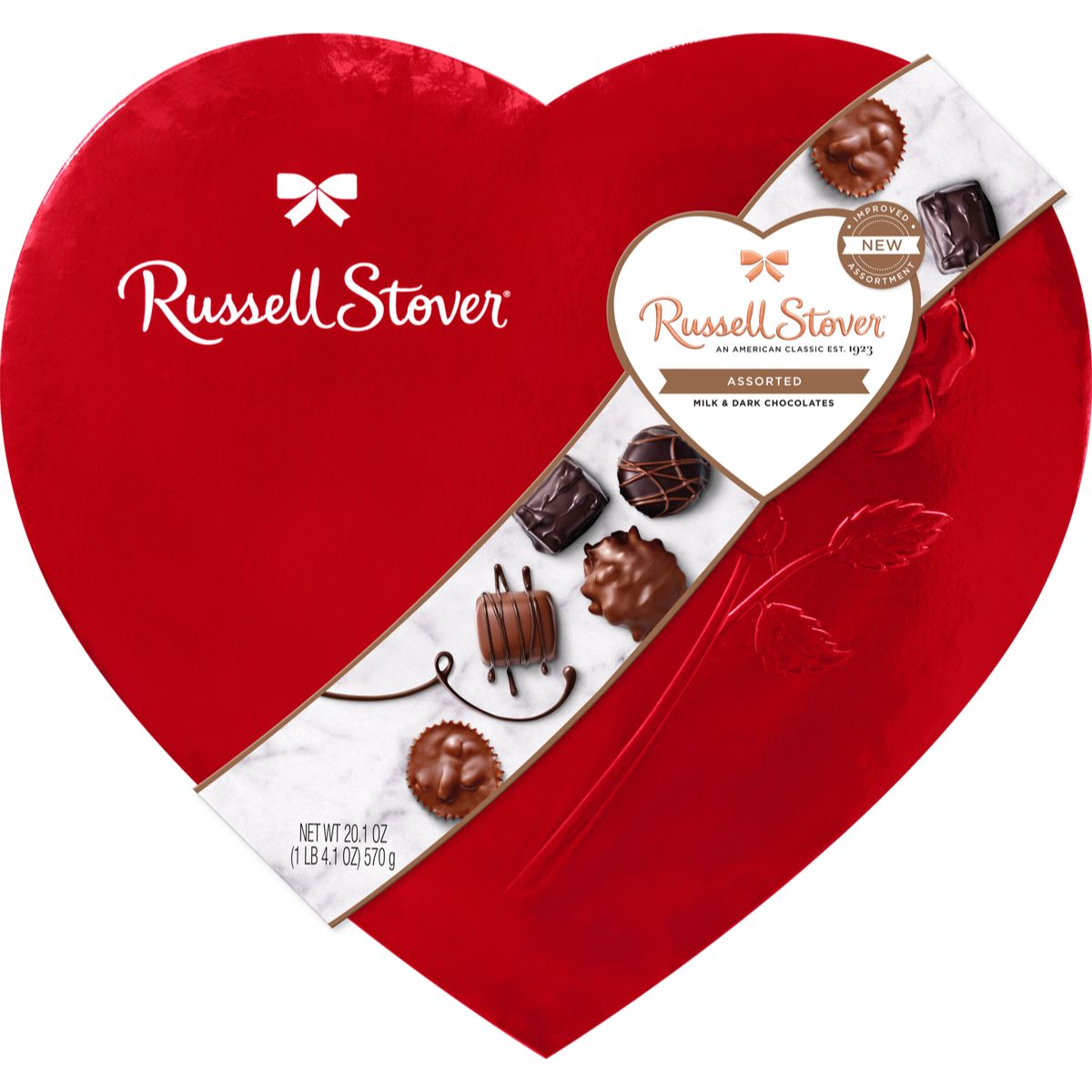 Russell Stover Valentine's Chocolates Red Foil Heart, 20.1 Oz , CVS