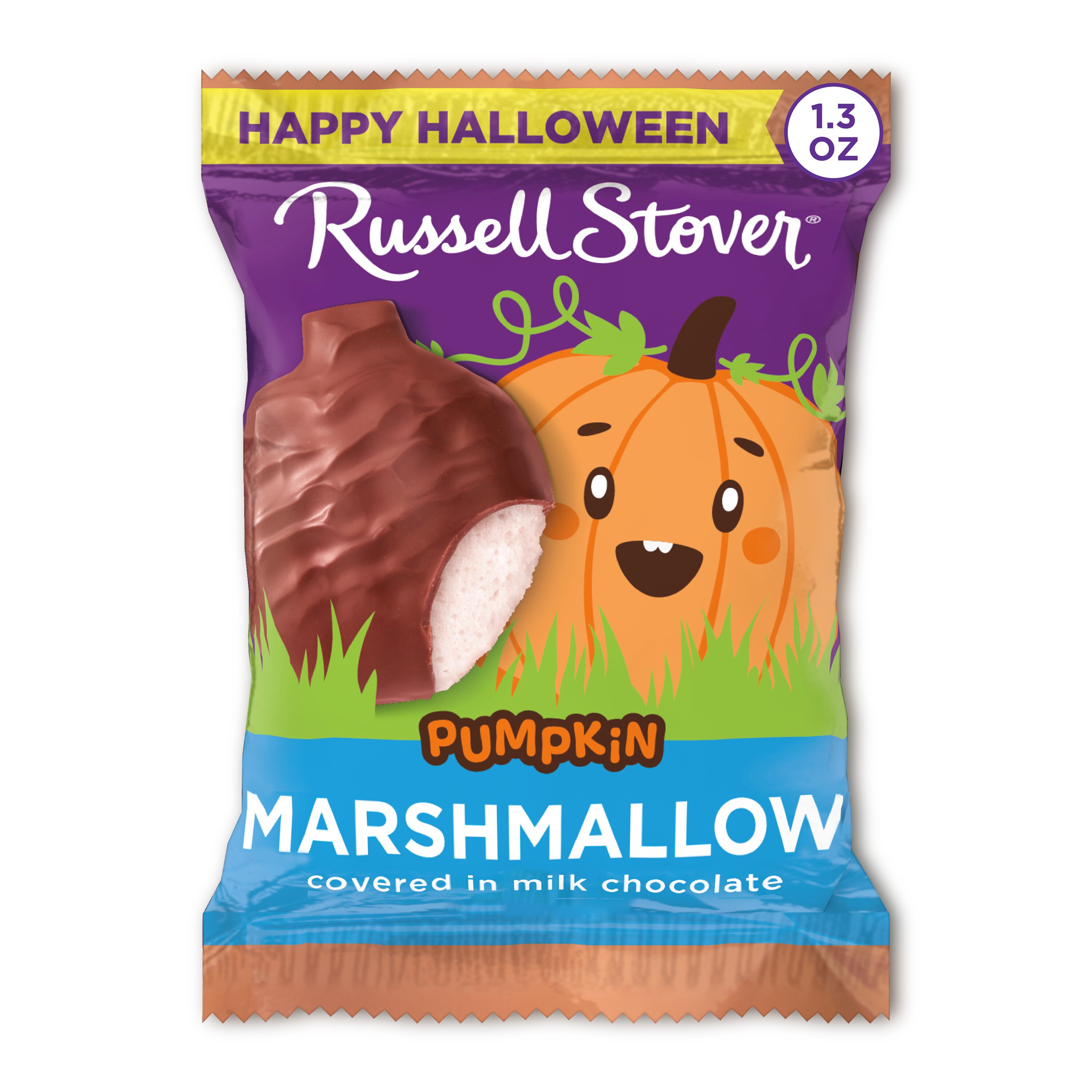 Russell Stover Halloween Milk Chocolate Marshmallow Pumpkin, 1.3 oz