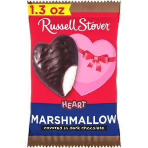 Russell Stover Dark Chocolate & Marshmallow Heart Bar