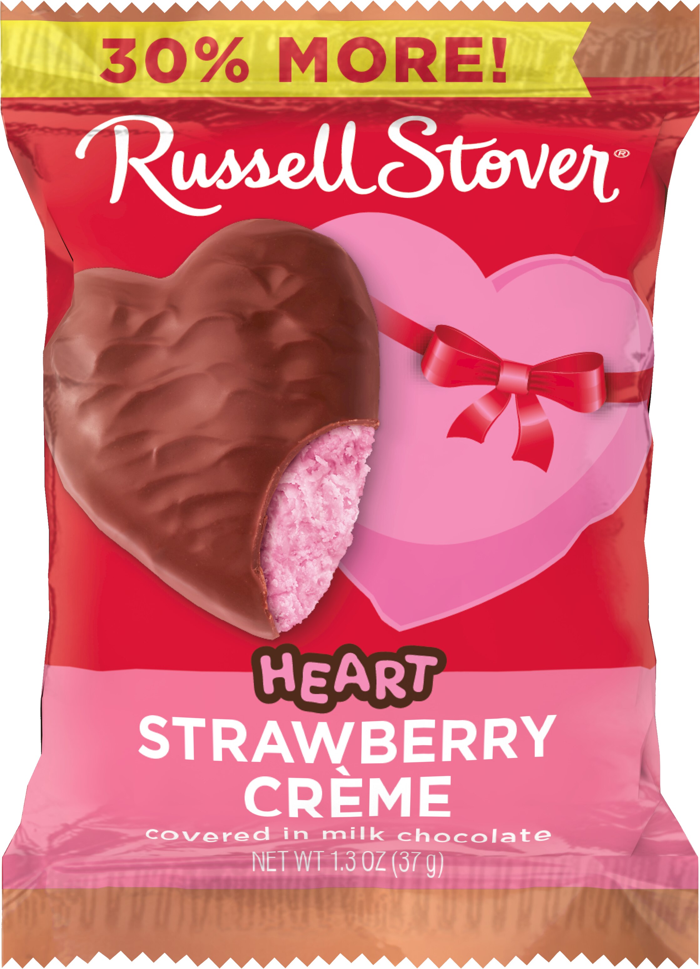 Russell Stover Milk Chocolate Strawberry Cream Heart Bar