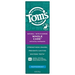 Tom's Of Maine Whole Care Fluoride Anticavity Toothpaste, Peppermint, 4 Oz , CVS