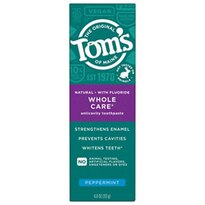 Tom's of Maine Whole Care Fluoride Anticavity Toothpaste, Peppermint