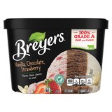Breyers Original  Vanilla, Chocolate, Strawberry, Ice Cream For a Delicious Frozen Treat, 48 oz, thumbnail image 1 of 7