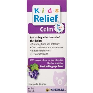 HomeoLab Kids Relief Calm Syrup, Ages 2+ Grape Flavor