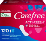 Carefree Acti-Fresh Pantiliners, Regular, thumbnail image 1 of 3