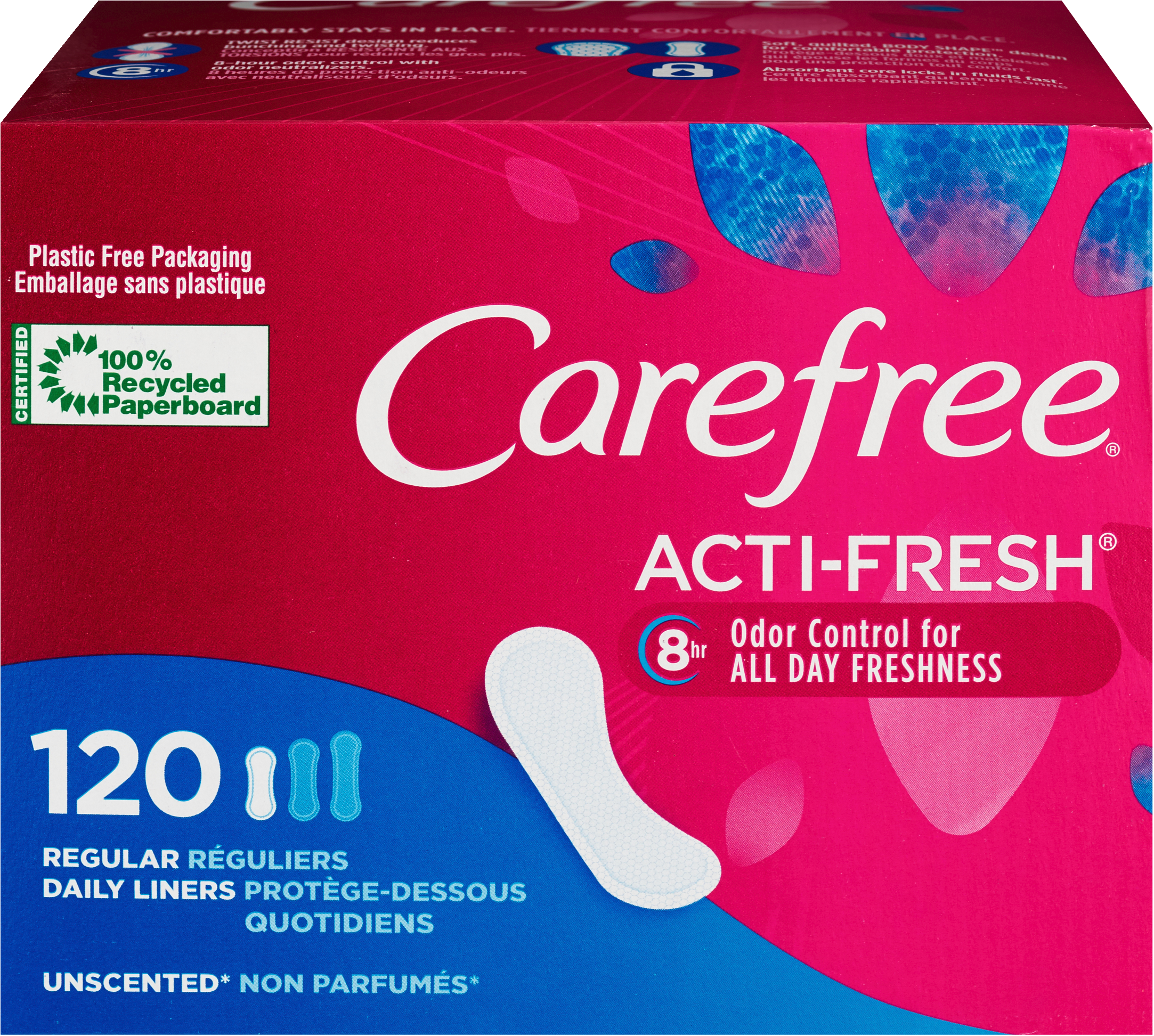 Carefree Acti-Fresh Pantiliners, Regular, 148 CT