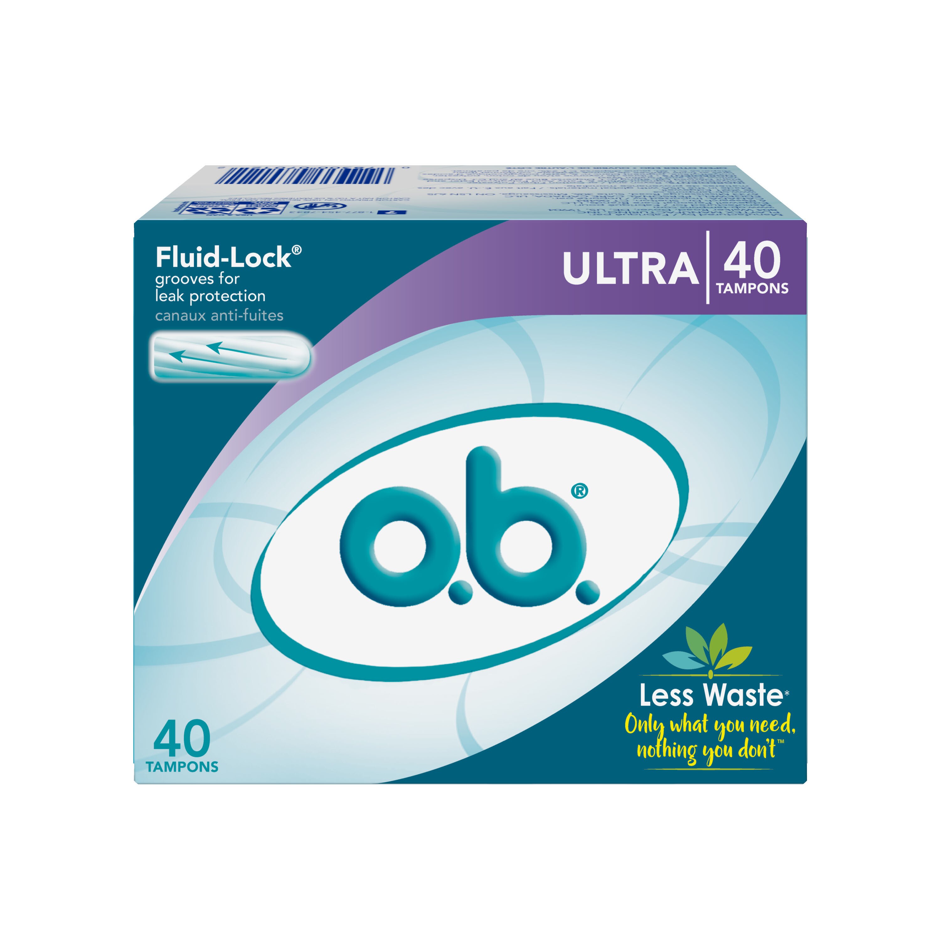 o.b. Original Tampons, Unscented, Ultra, 40 CT