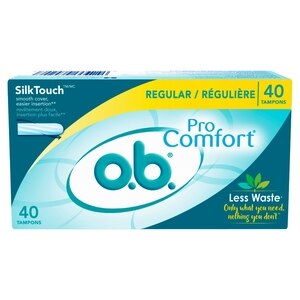 O.B. Pro Comfort Tampons, Regular Absorbency