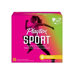 Playtex Sport Plastic Tampons Unscented Super Plus Absorbency,