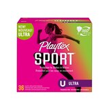 Playtex Sport Tampons, Unscented, Ultra Absorbency, 36 CT, thumbnail image 1 of 5