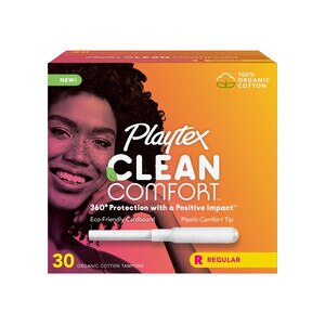Playtex Clean Comfort Tampons, Regular Absorbency, 30 CT