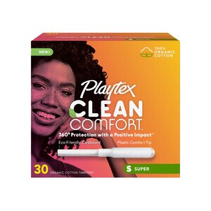 Playtex Clean Comfort Tampons, Super Absorbency, 30 CT