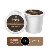 Peet's Coffee K-Cups French Roast, Dark Roast Coffee, 10 ct, thumbnail image 2 of 3