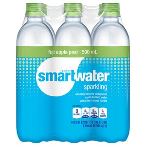 Smartwater Sparkling Fuji Apple Pear Bottles, 16.9 Fl Oz, 6 Pack - 16.9 Oz , CVS