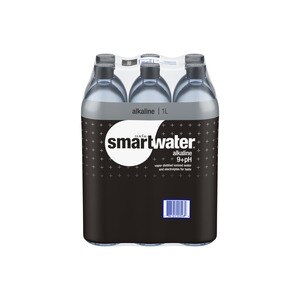  smartwater Alkaline Bottles, 33.8 fl oz, 6 Pack 