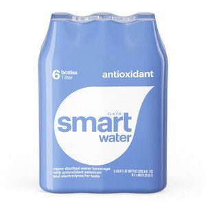  smartwater Antioxidant Bottles, 33.8 fl oz, 6 Pack 