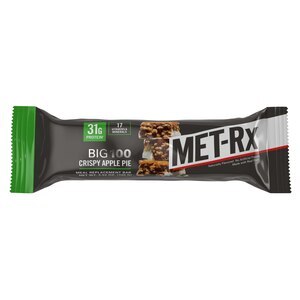  MET-Rx Big 100 Protein Meal Replacement Bar, Crisp Apple Pie, 31g Protein, 1 CT 