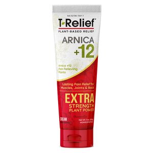 Homeopathic T-Relief Extra Strength Natural Pain Relief Cream, 3 OZ