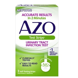  AZO Urinary Tract Infection (UTI) Test Strips, Clinically Tested, 3ct 