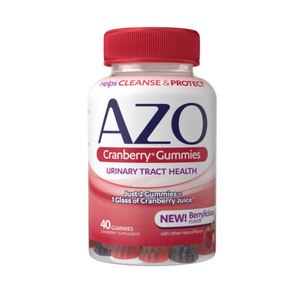 AZO Urinary Tract Health Cranberry Gummies, Berrylicious - 40 Ct , CVS