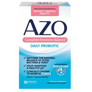 AZO + Complete Feminine Balance + Daily Probiotics for Women + Capsules 30CT