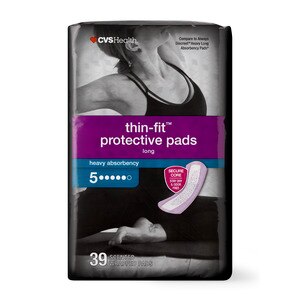 CVS Health Thin-Fit Incontinence and Postpartum Pads for Women, Long Length