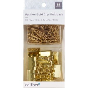 U Style Collections Decorative Paper Clips and Binder Clips, Gold